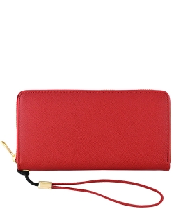 Saffiano Zip Around Wallet Wristlet SA020 RED